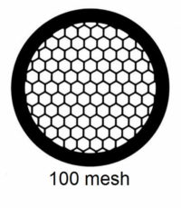 G100HEX-C3, 100 mesh, hexagonal, Cu, vial 100