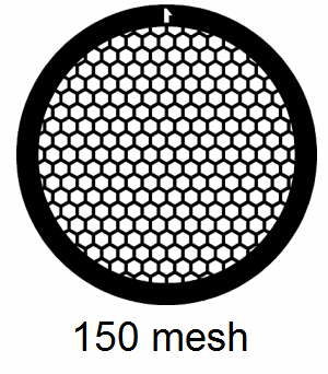 G150HEX-C3, 150 mesh, hexagonal, Cu, vial 100
