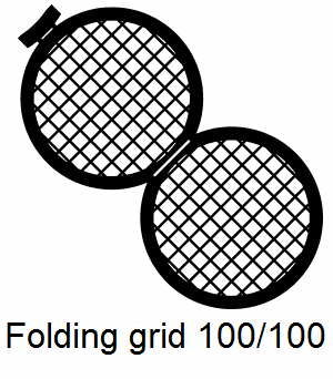 GD100/100-C3, Double folding grids, 100/100 mesh, Cu, vial 100