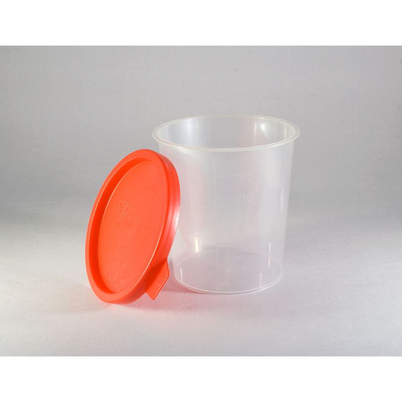 Polyethylene Graduated Containers 125ml (Pack of 100)