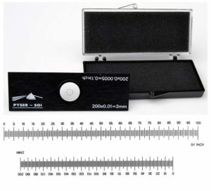 Double Micrometer Scale S20, 2mm/0.01mm & 0.1inch/0.0005inch div with UKAS